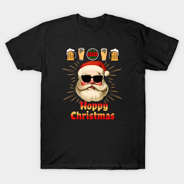 Hoppy Christmas, Funny Christmas Gift T-Shirt by DorothyPaw